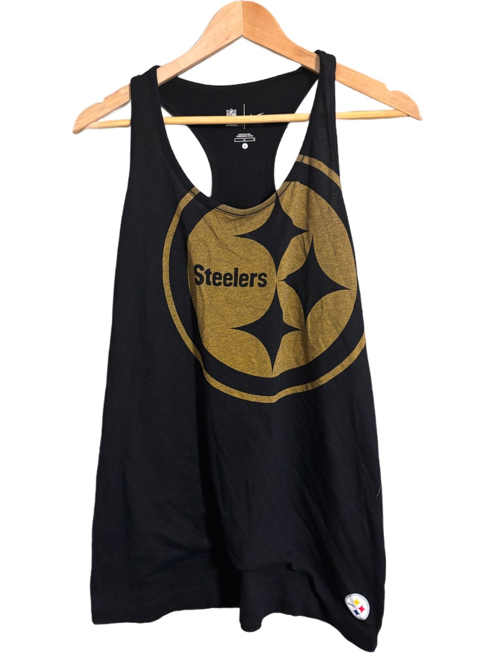 Nike Pittsburgh Steelers Black Tank Top NFL Football Team Apparel Women’s L